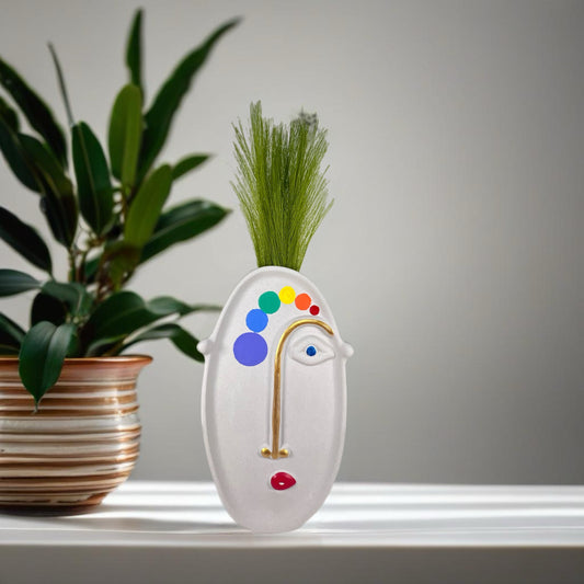 Colorfull Face Vase