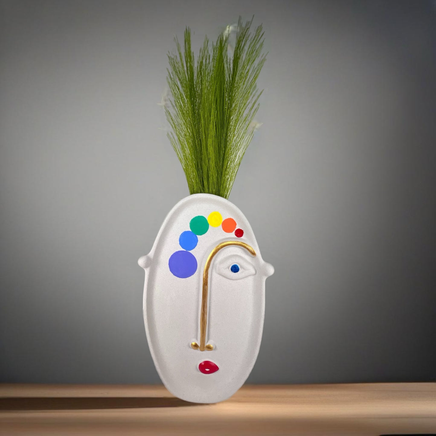 Colorfull Face Vase